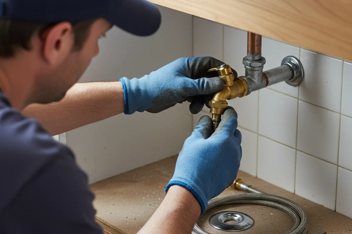 Shutoff valve and fitting work during Emergency Plumbing in Mineola